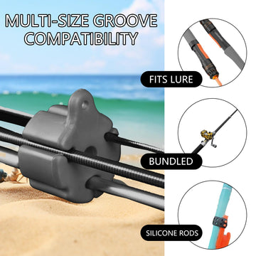 Complete set of silicone rod holder straps and accessories