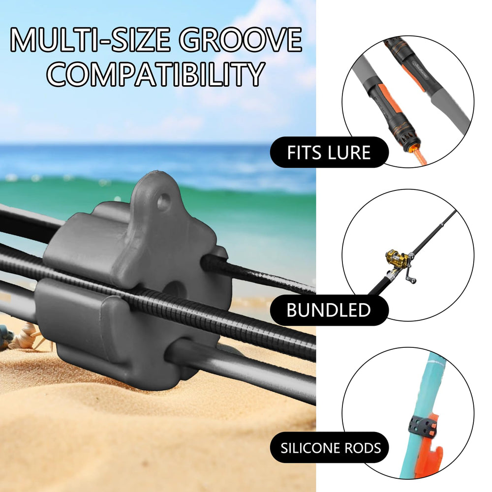 Complete set of silicone rod holder straps and accessories