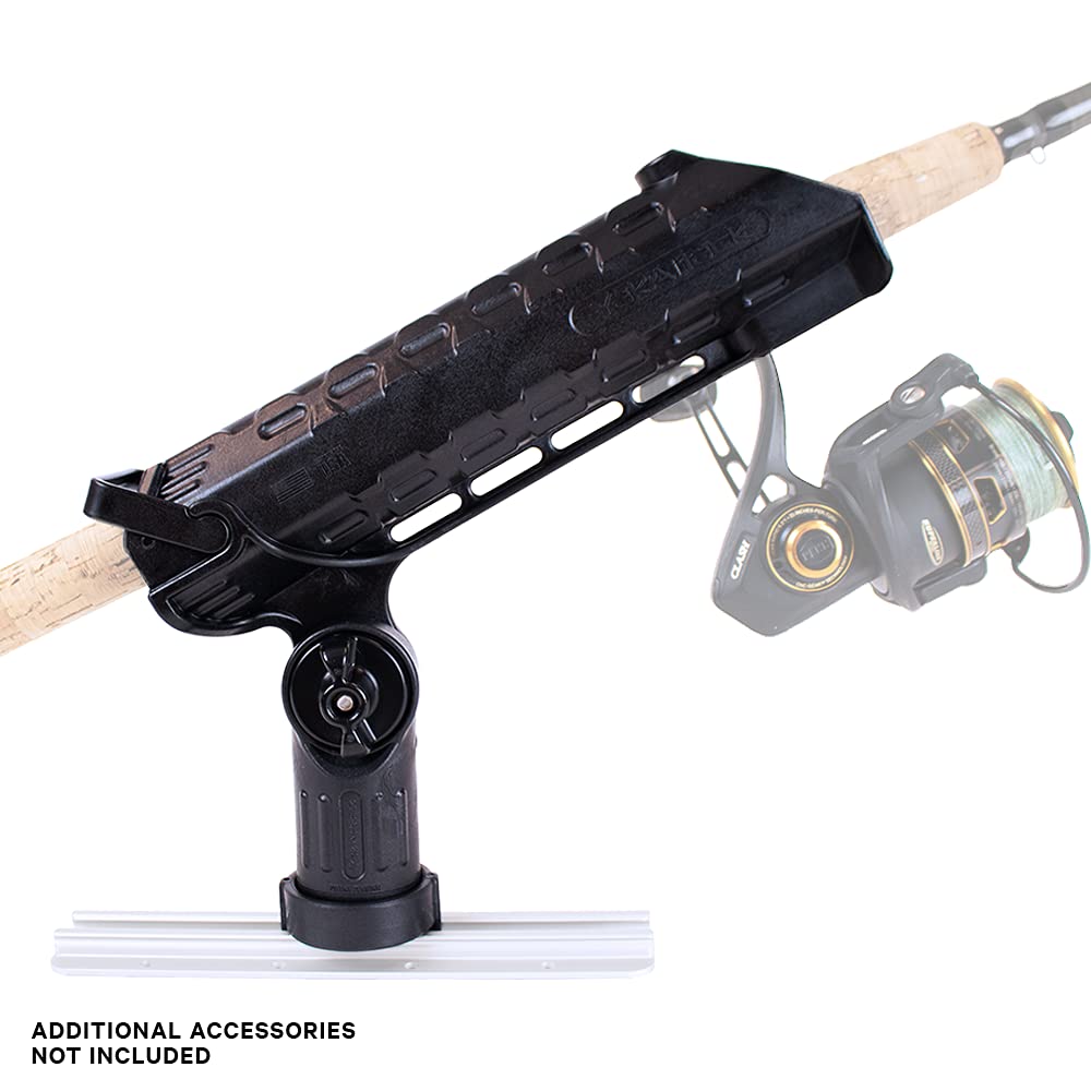 LockNLoad track mount system on YakAttack Tube Rod Holder