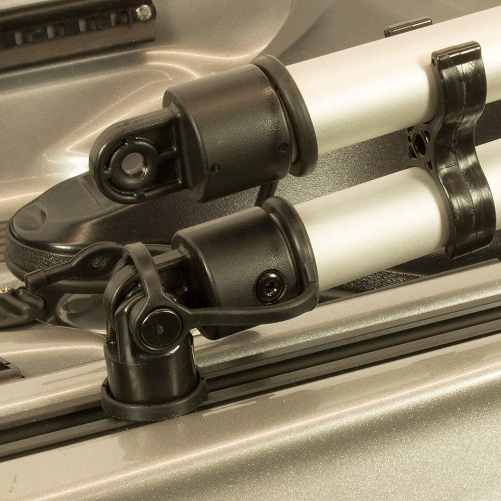 YakAttack CommandStand paddle holders attached beside the bar clamps.
