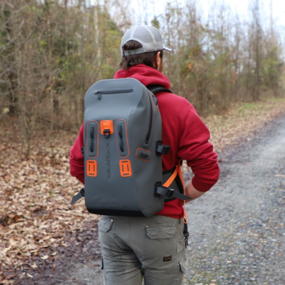 YakAttack DryPak floats when sealed to protect gear on water