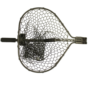 Close-up of the 12x20 hoop on YakAttack Leverage Landing Net