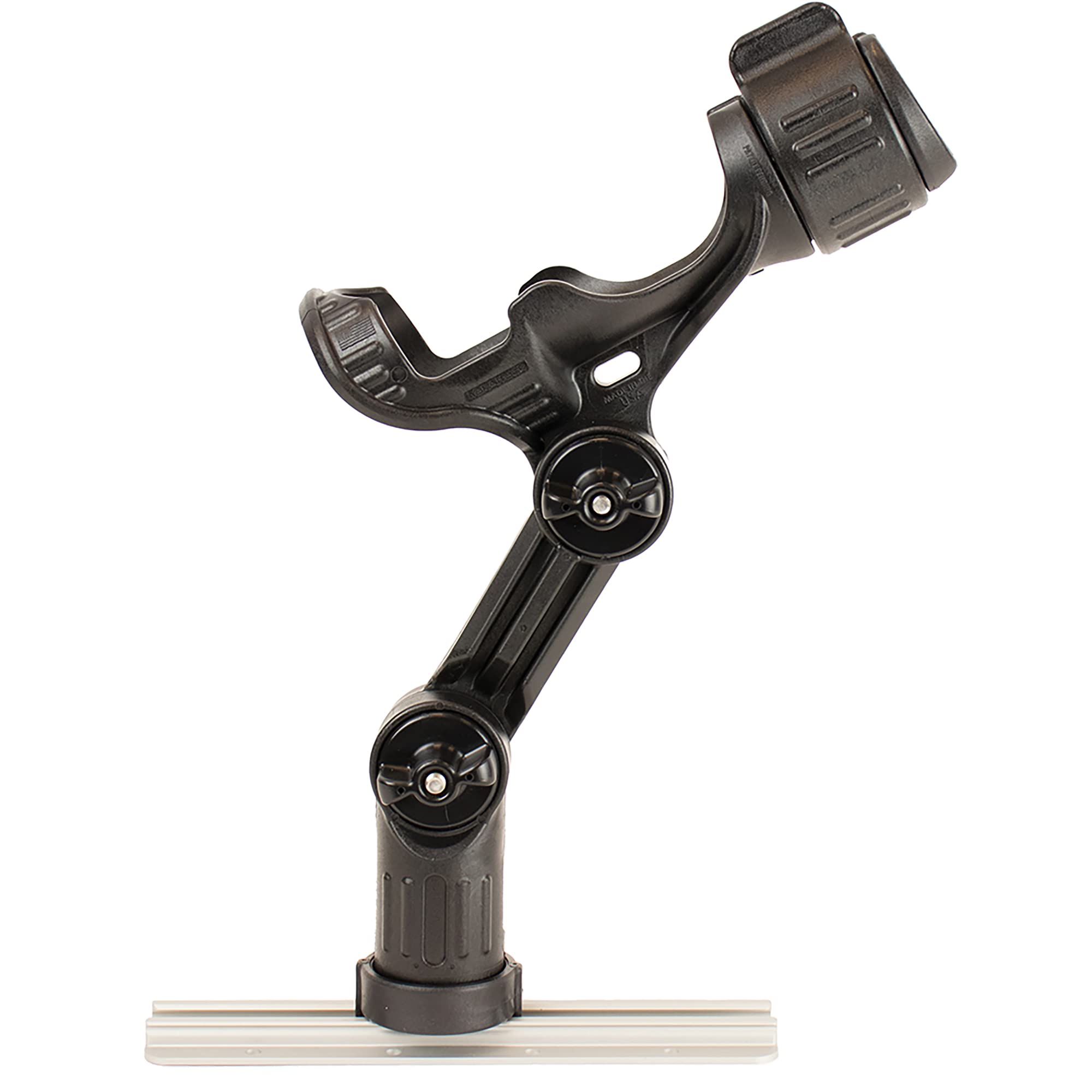 Omega Pro Rod Holder mounted on a kayak track system