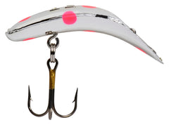 Yakima Bait Flatfish F-7 high action plug showing swimming action, ideal for trolling across depths.