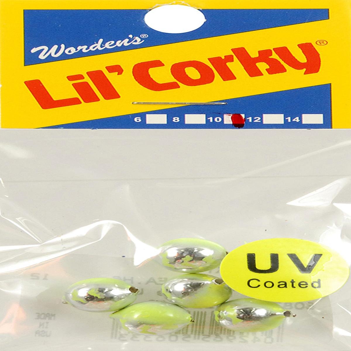 Yakima Bait Lil Corky 6-pack size 10 DTUC UV lure improves visibility in UV light