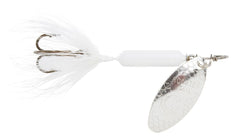 Yakima Bait Wordens Original Rooster Tail spinner lure in snow finish for versatile multi-species fishing