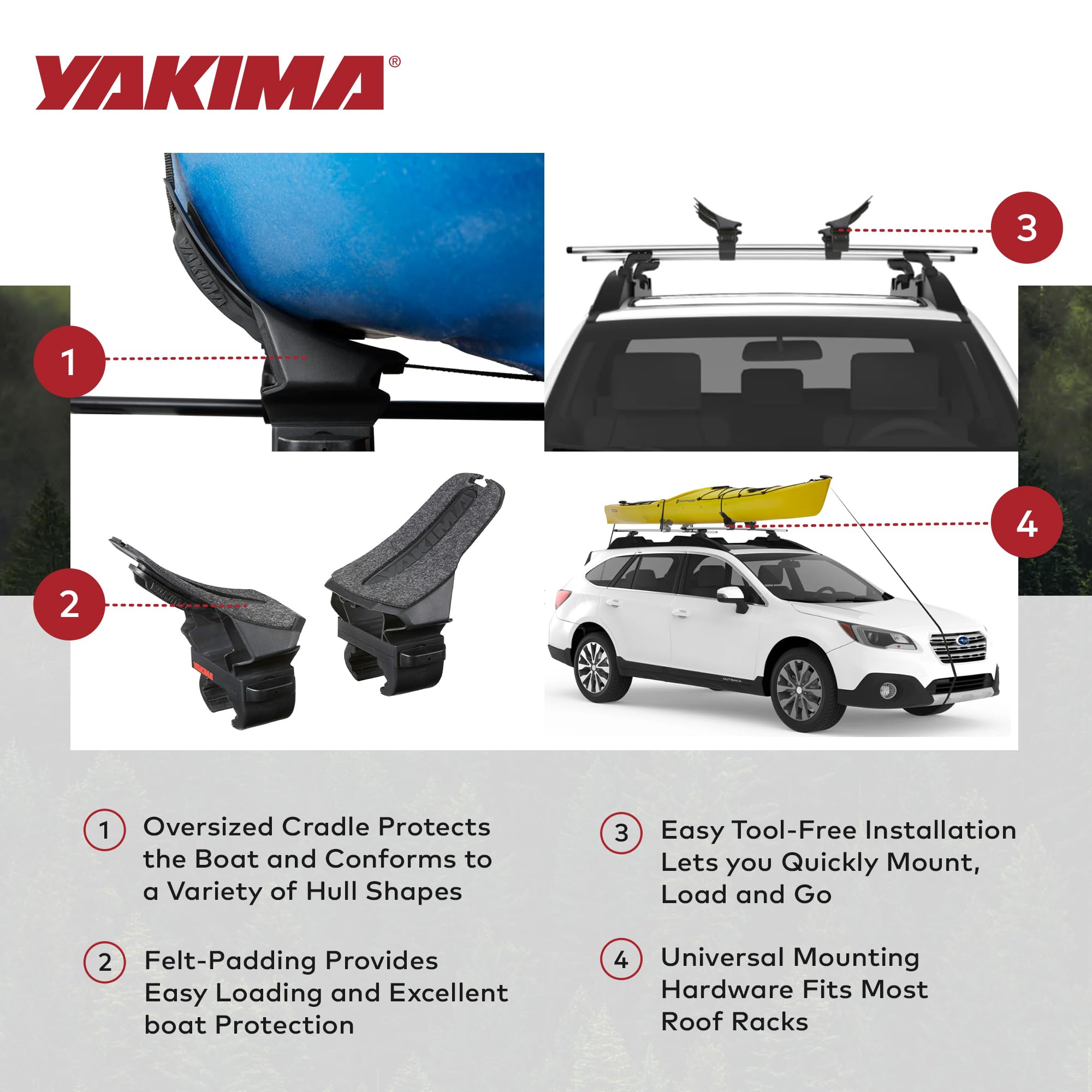 Tool-free installation makes DeckHand quick to attach to racks.