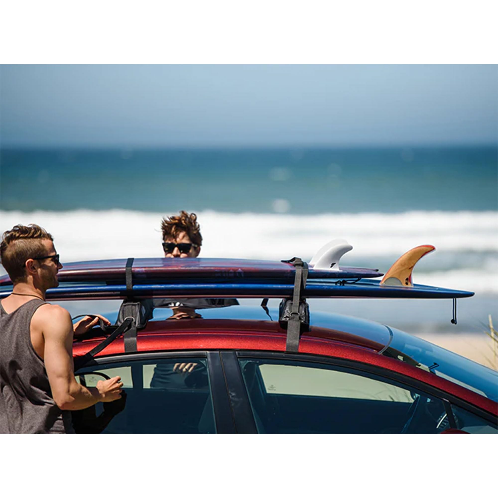 Yakima EasyTop carries skis and snowboards securely.