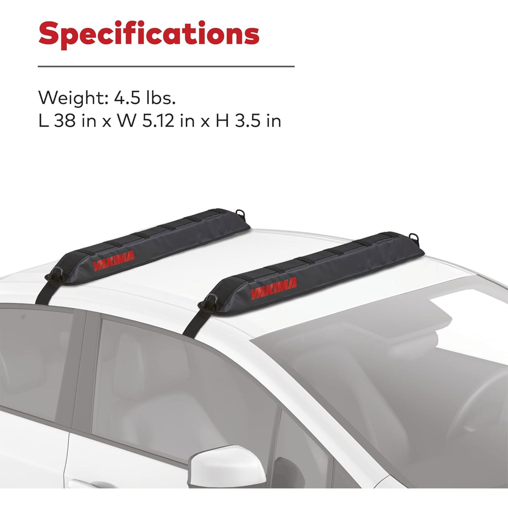 Yakima EasyTop straps and double-latch buckle secure gear efficiently.