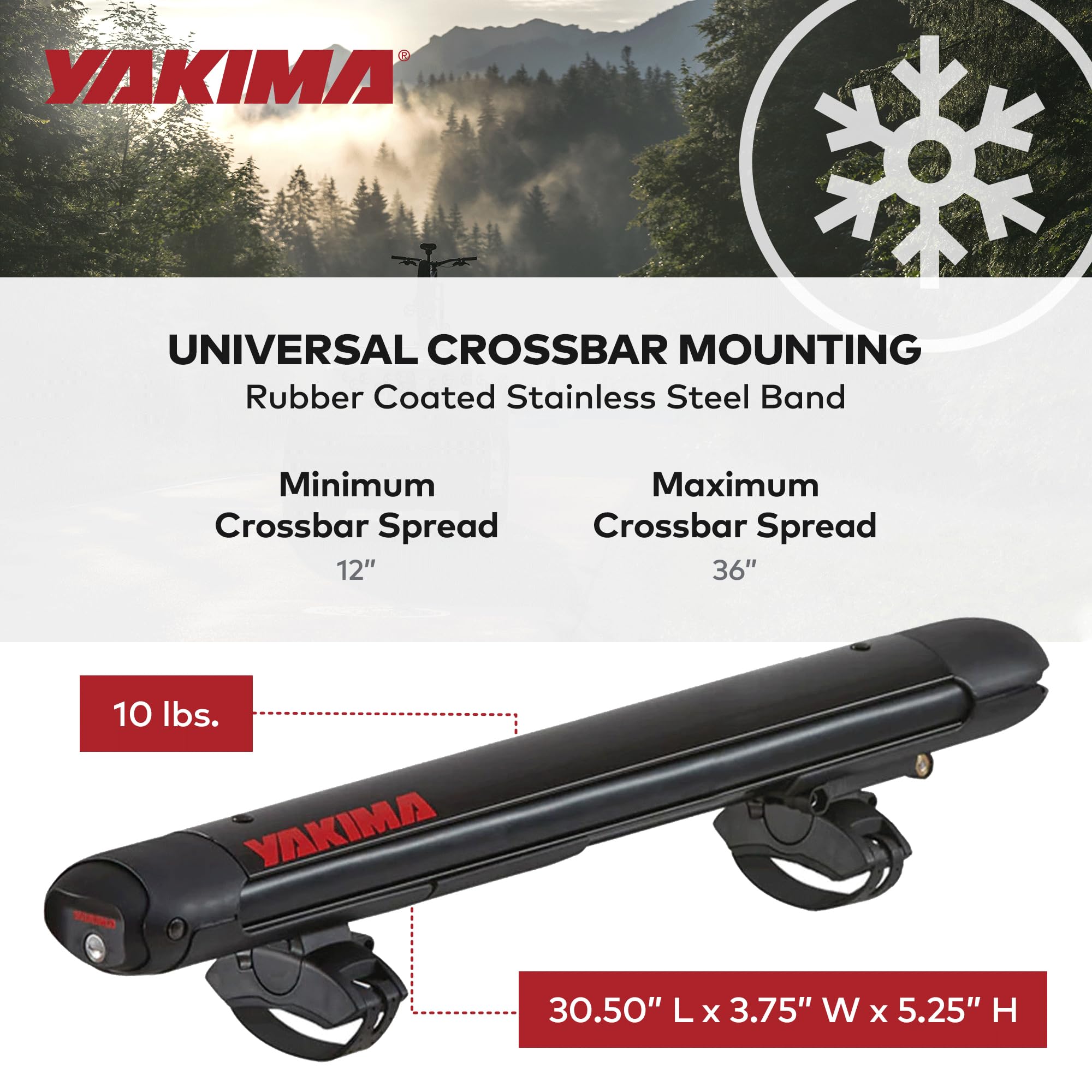 Close-up of expandable hinge on Yakima FatCat EVO 4 for wide gear flexibility