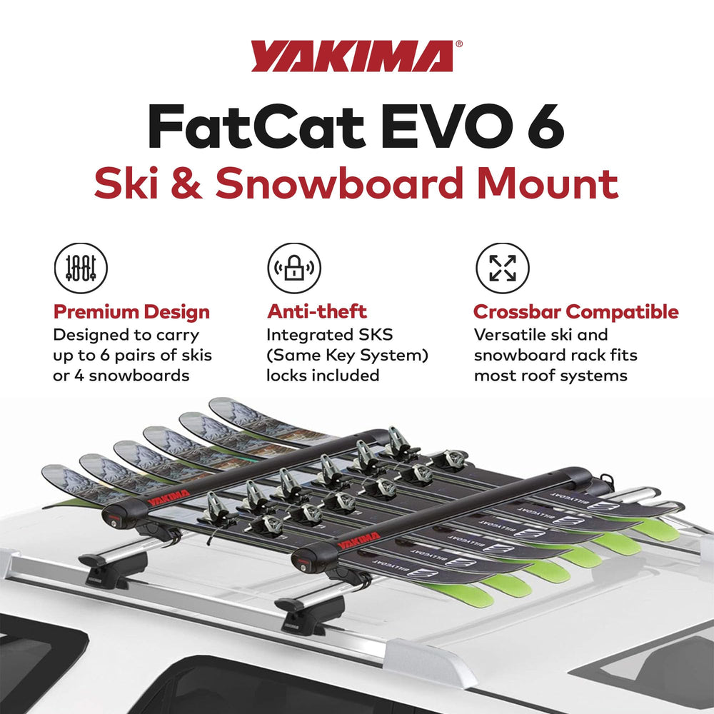 Yakima FatCat EVO 4 Snowboard Carrier demonstrates board loading versatility