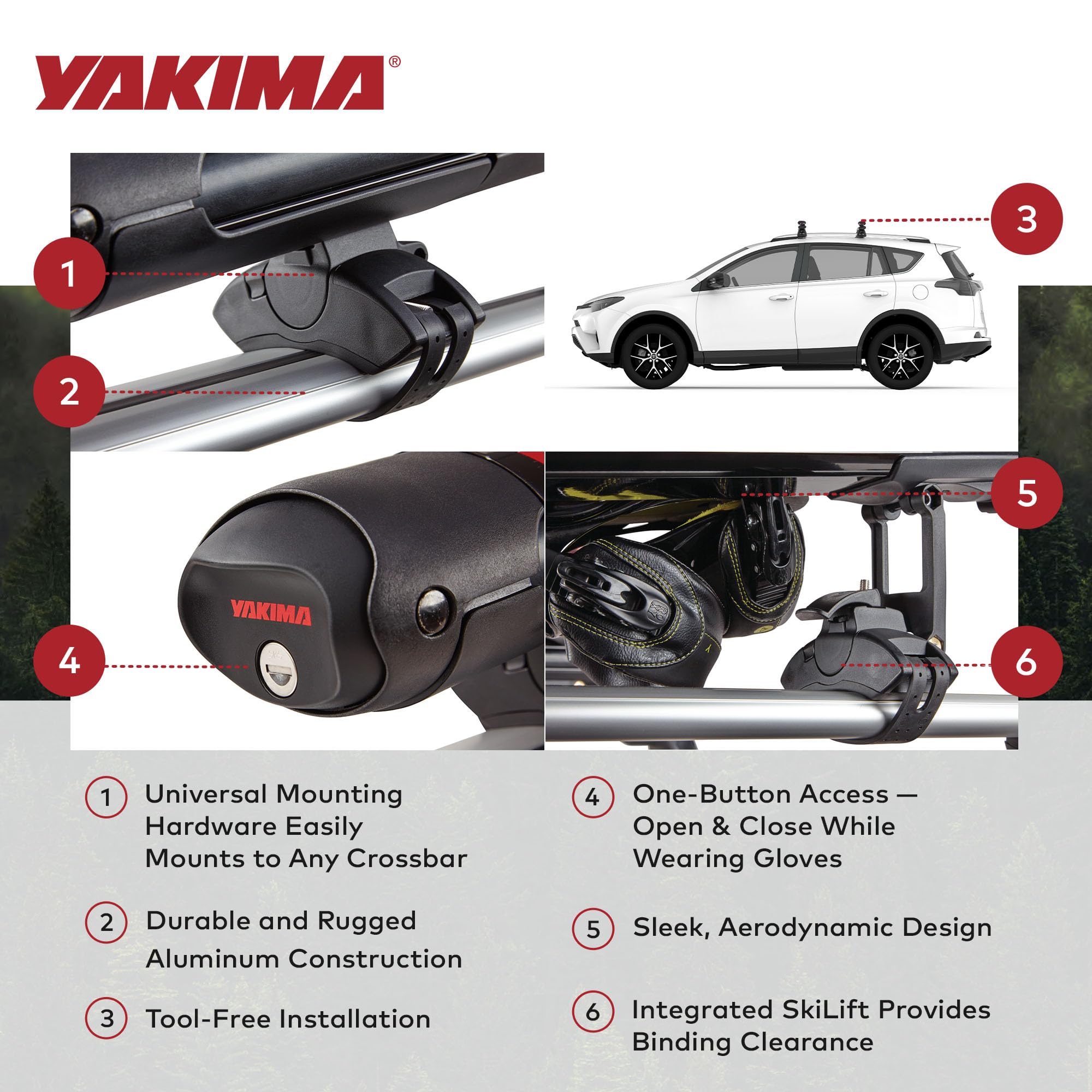 Yakima FatCat EVO aerodynamic design reduces wind noise for smoother rides
