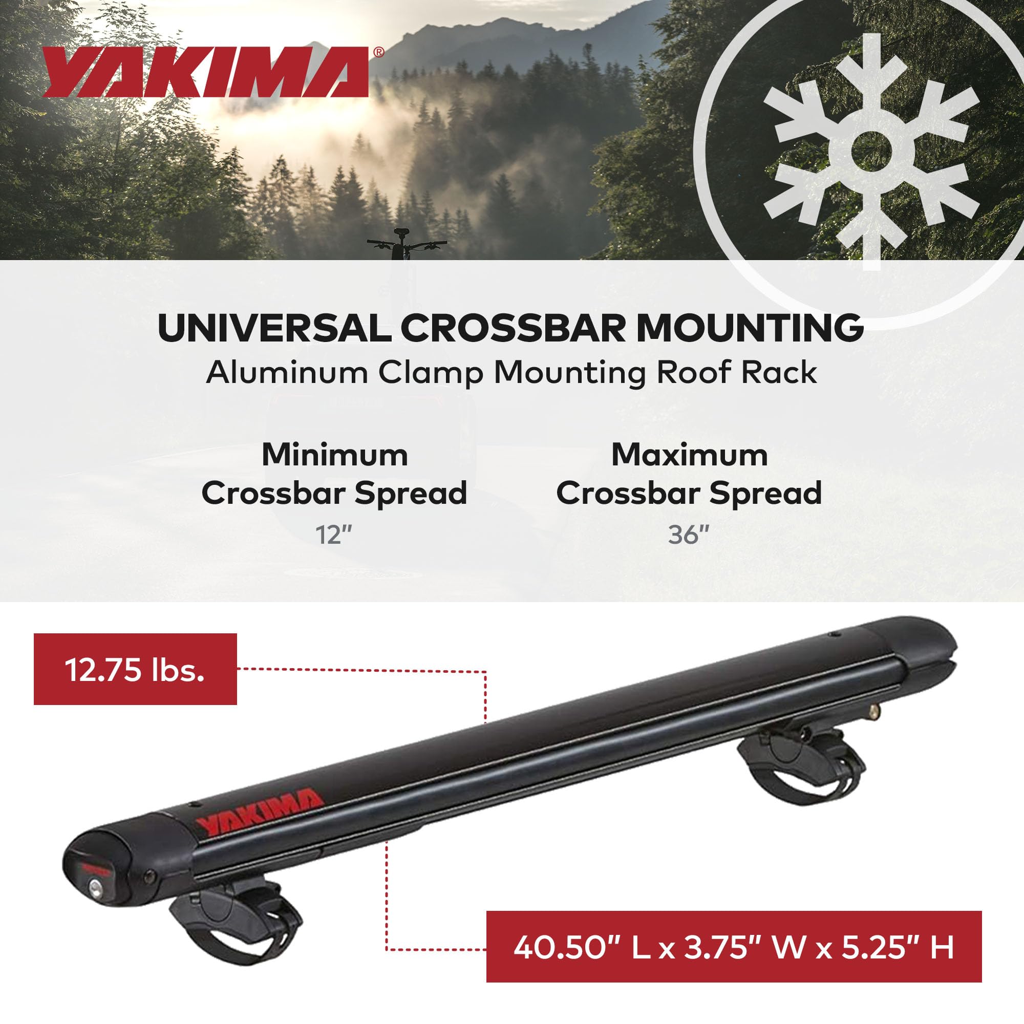 Yakima FatCat EVO universal mounting system fits most roof racks