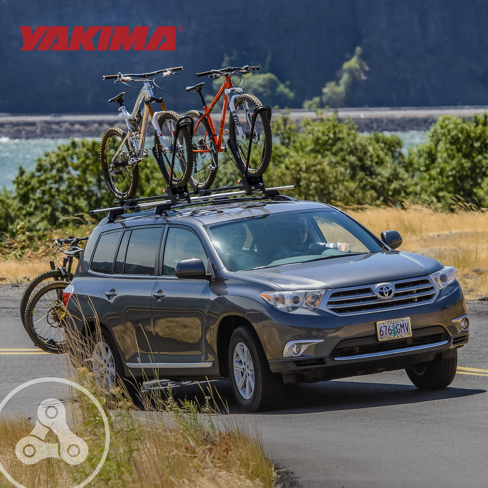 FrontLoader enables safe transport of mountain bikes and fat tires.