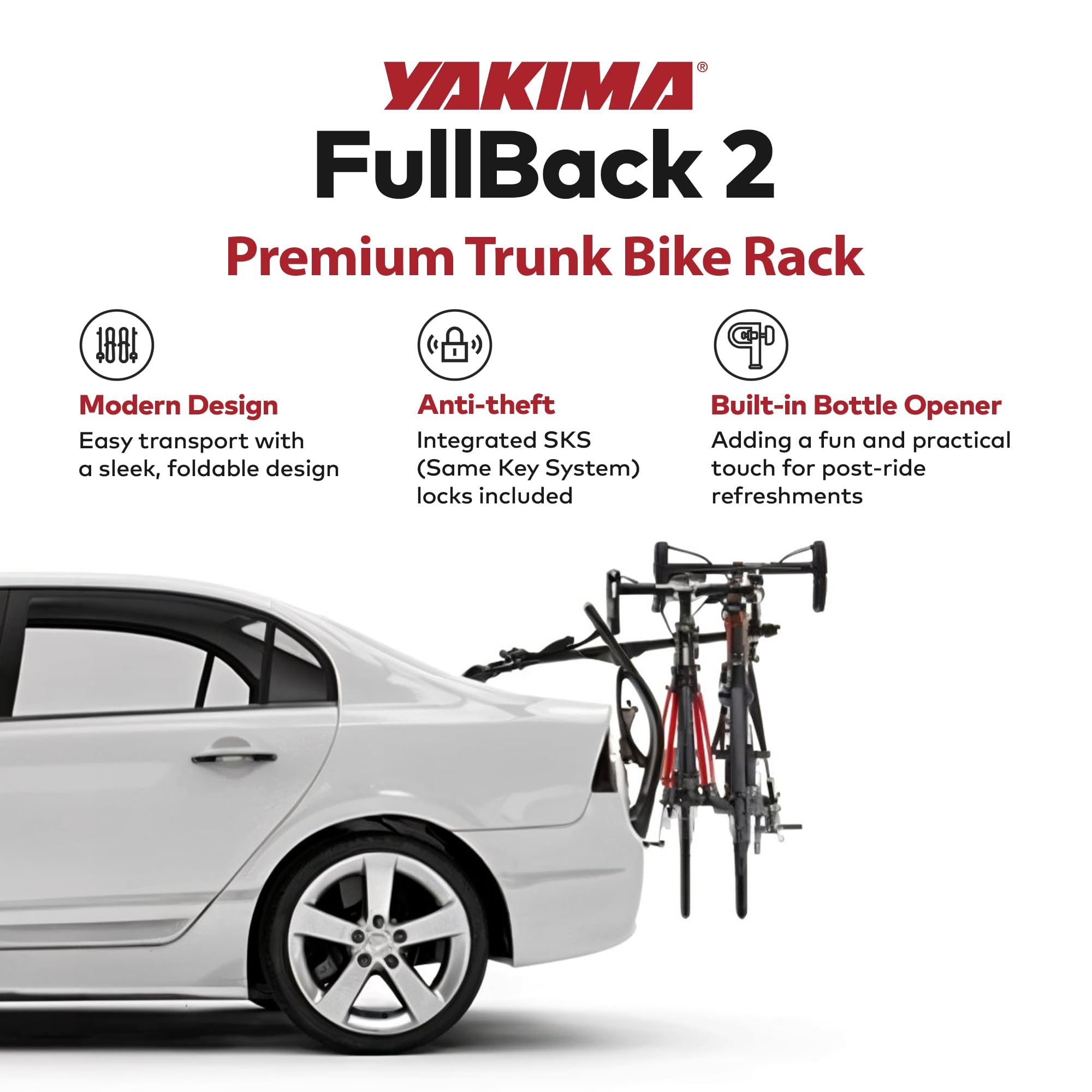 Yakima Fullback carrying two bikes for family trips