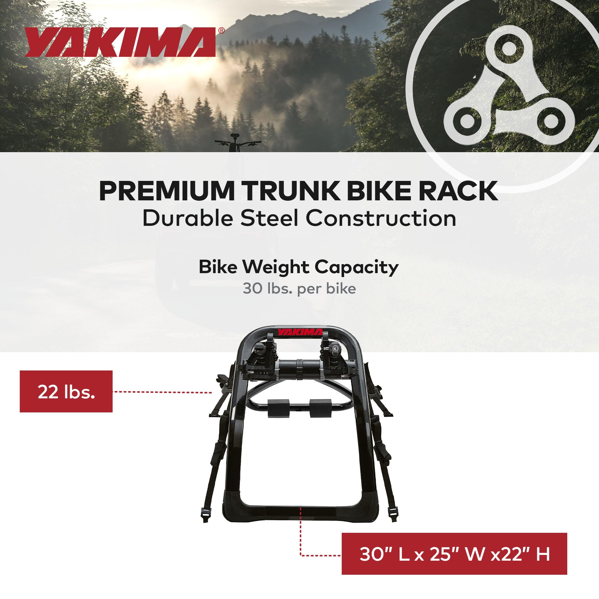 Yakima FullBack 3 showcasing SKS locks deterring theft on road