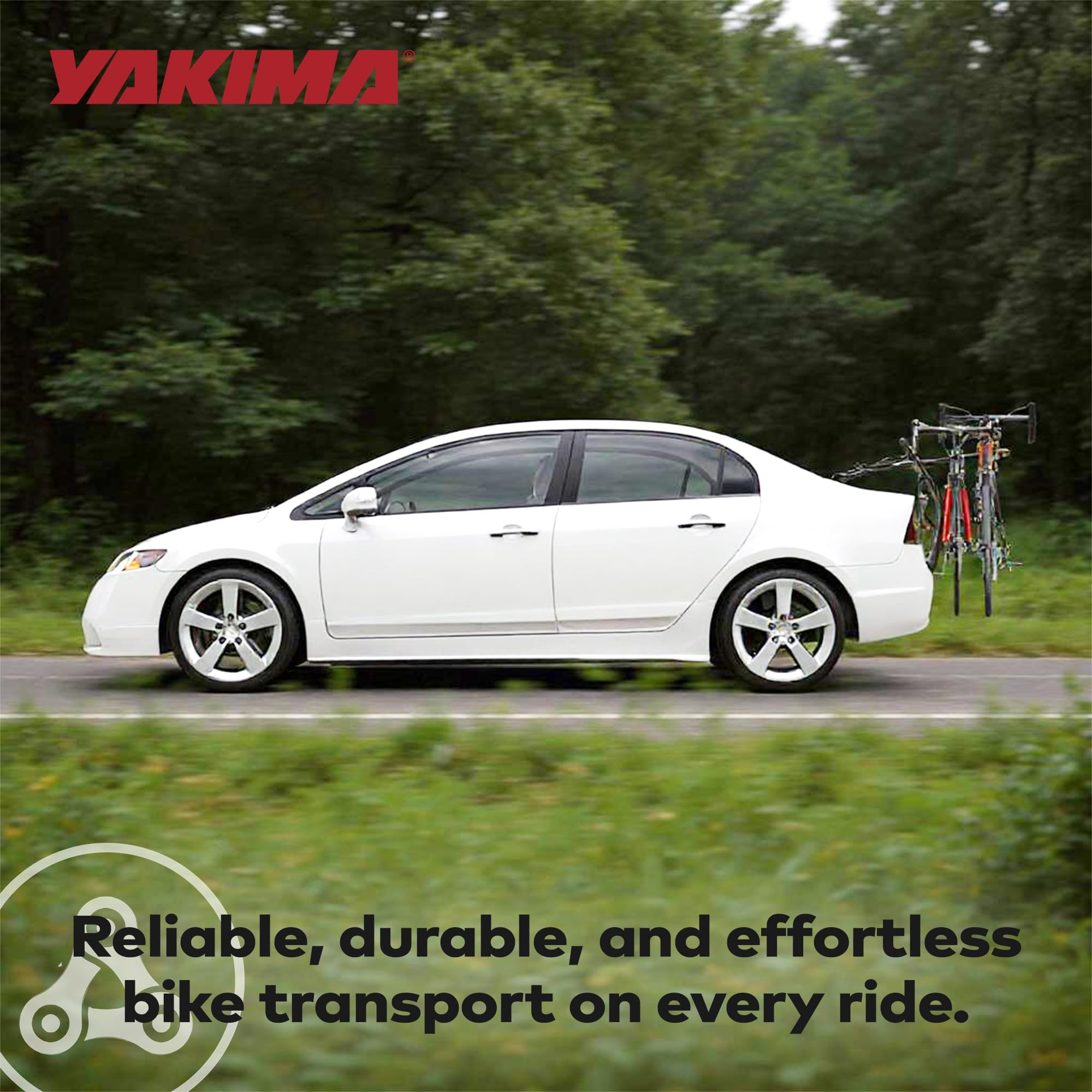 Yakima Fullback 4-strap attachment keeps bikes secure in transit