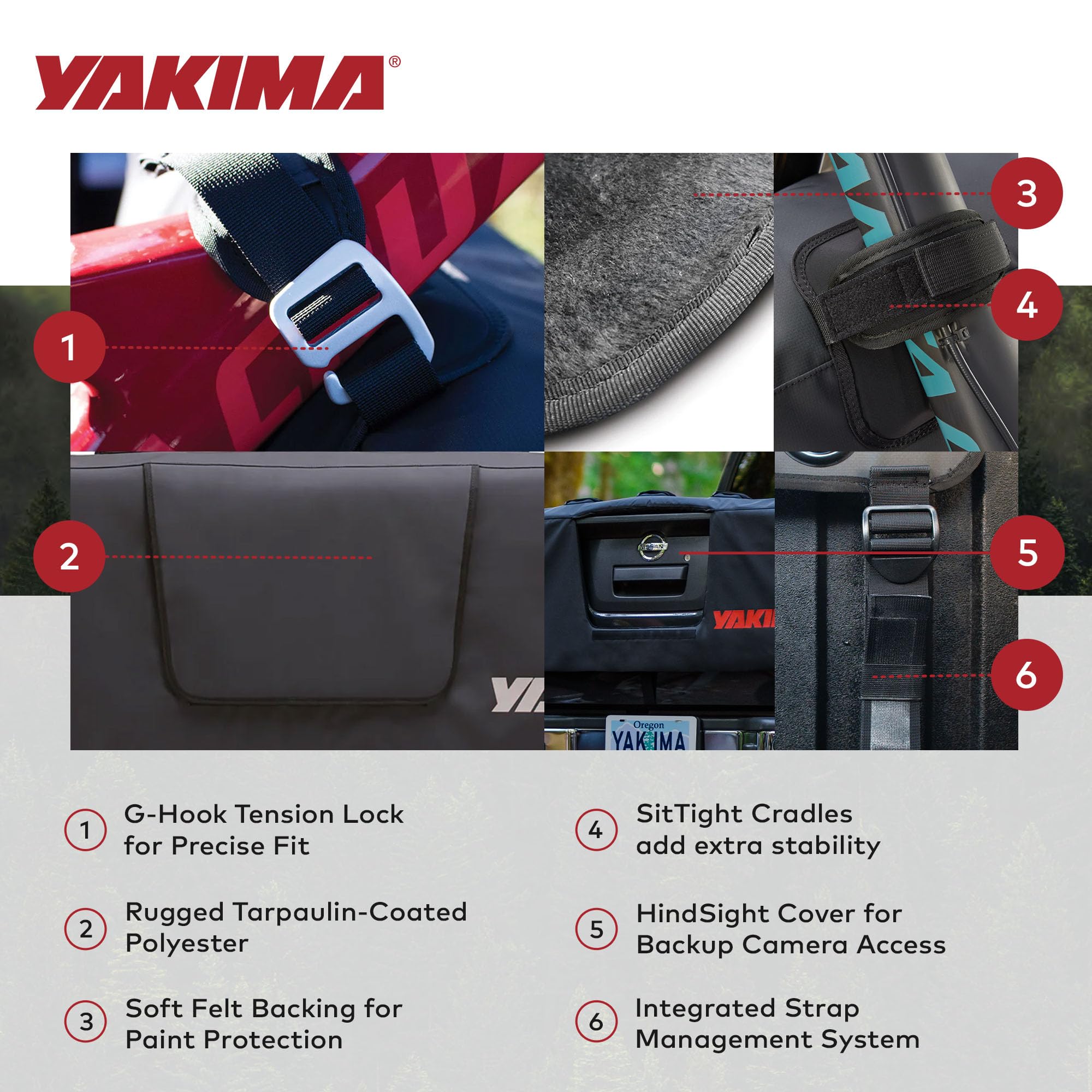 Yakima Gatekeeper lock grommet and cable loop feature for added security.