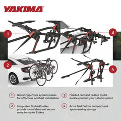 Yakima Hangout padded feet protect your vehicle while keeping rack secure.