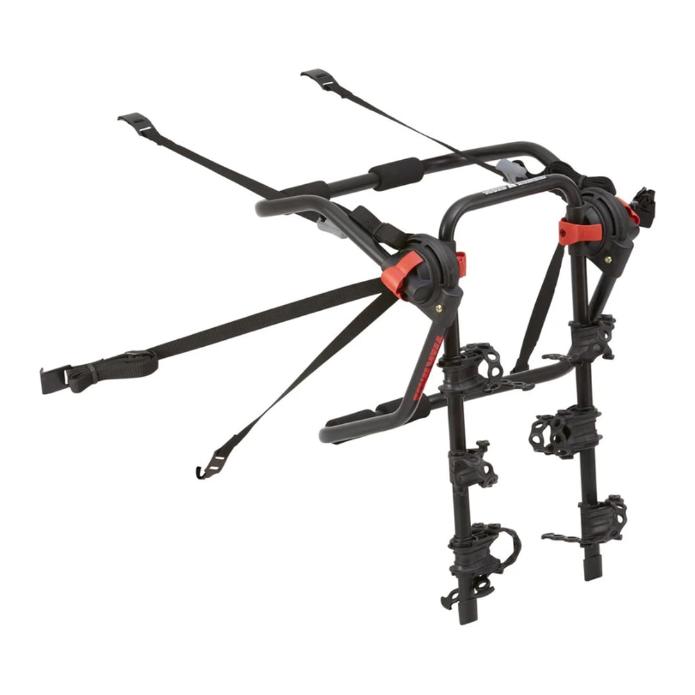 Yakima HangOut strap system adjustment highlights quick, tool-free installation.