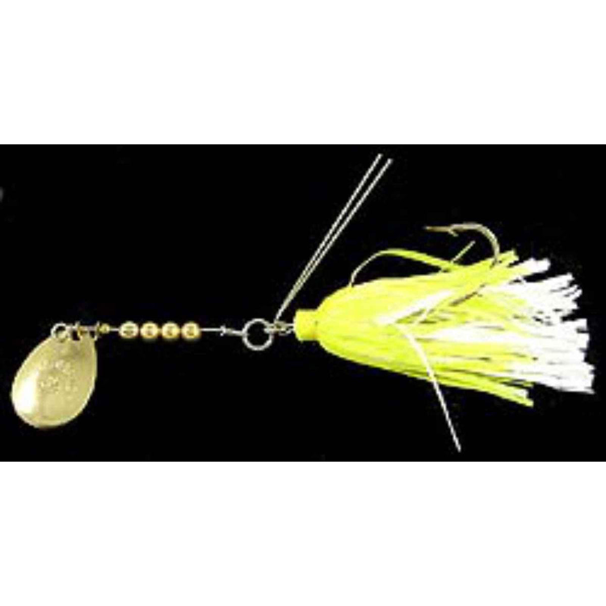 Yakima Hildebrandt Snagless Sally 3/8 oz gold blade gliding through heavy cover.