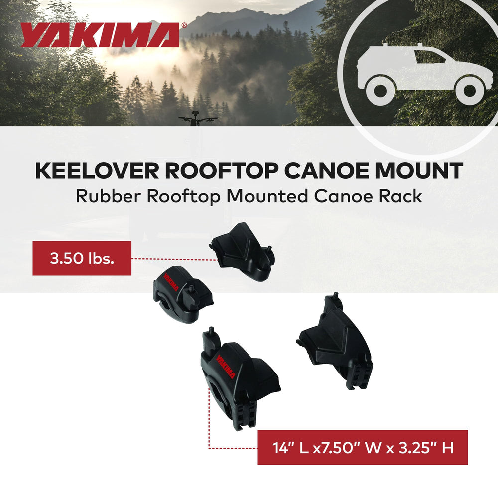 Includes bow and stern tie downs for secure canoe transport.