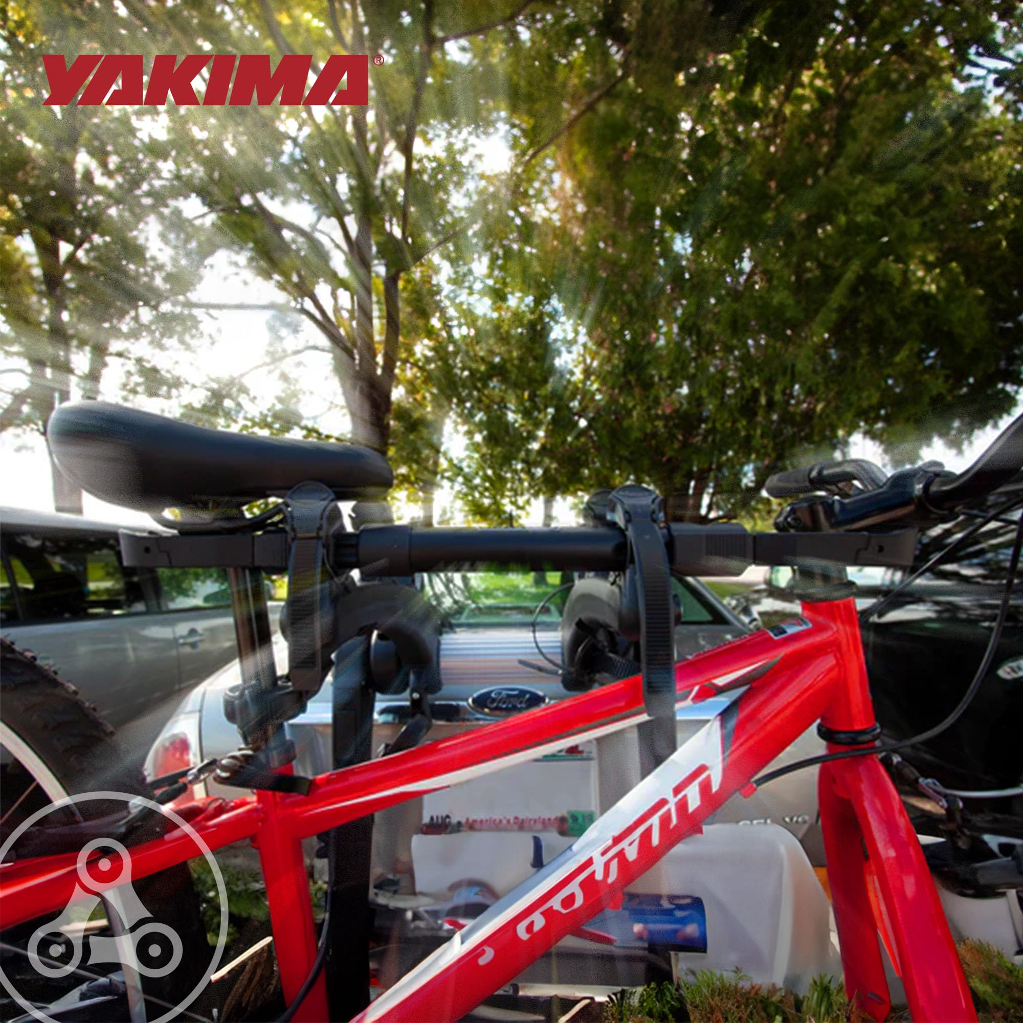 Yakima Tubetop molded collar design protects the stem and seat post from impact.