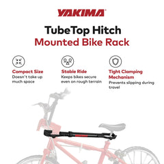 Yakima Tubetop seat-post connection shows gentle contact to protect frames during travel.