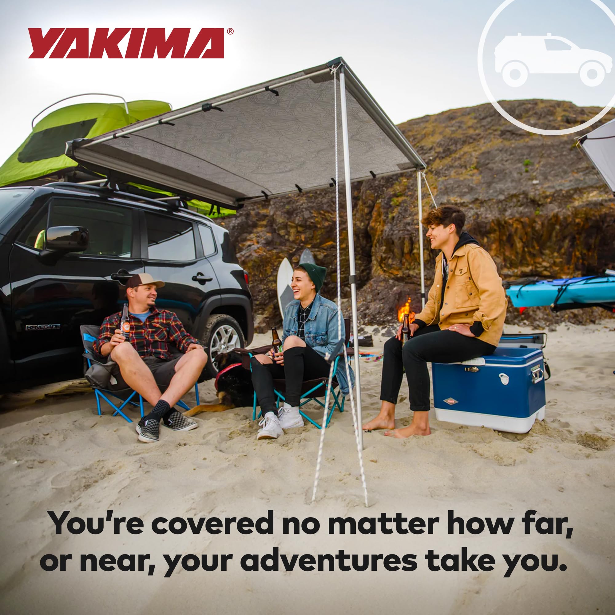 Yakima OverNOut waterproof 420D fabric for rain protection