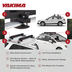 Yakima PowderHound 6 boards secured for safe mountain trips