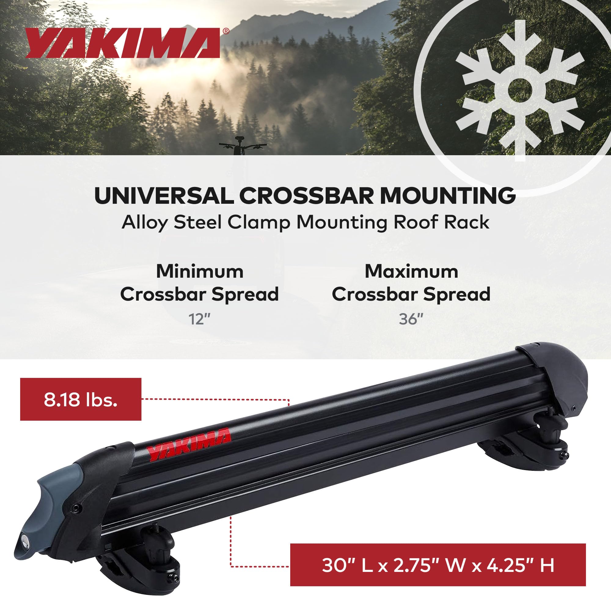 Yakima PowderHound 6 with SKS locks for gear security during stops