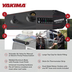 Yakima RoadShower pressurization options enable flexible pumping.