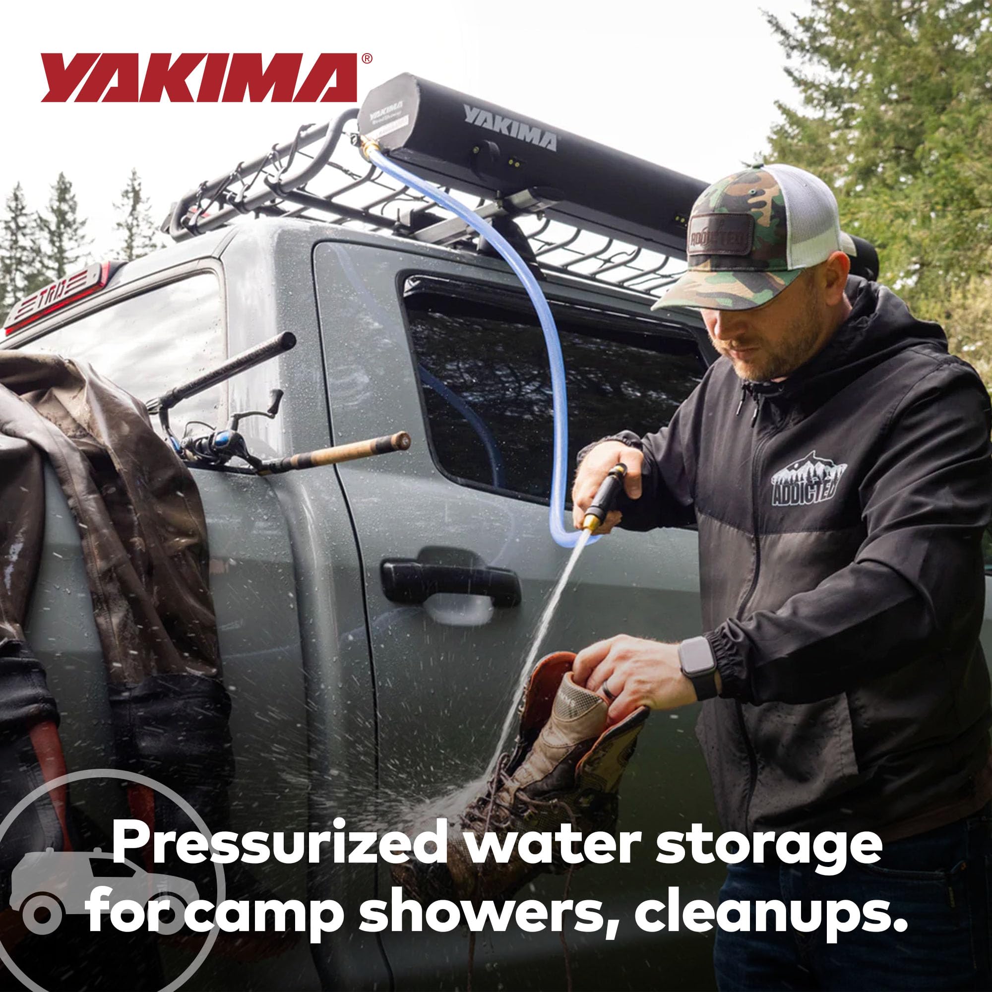 Yakima RoadShower SKS-locks add security on roof racks.