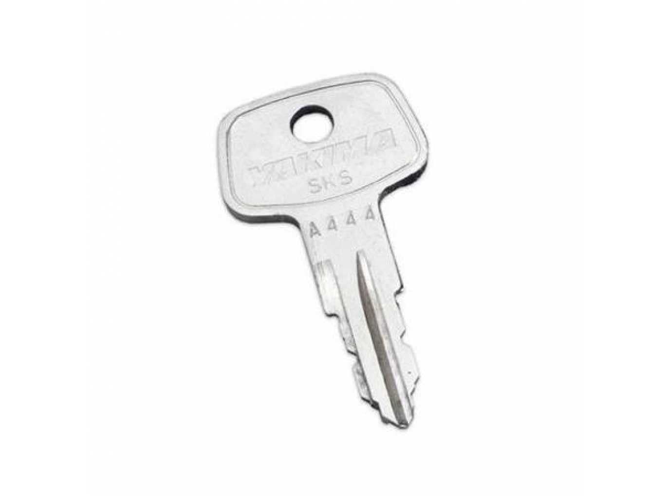 Yakima RPL key with SKS lock core, ideal for secure bike storage.
