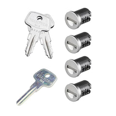 Yakima SKS lock cores 4-pack contents with keys, ready to secure your Yakima rack gear.