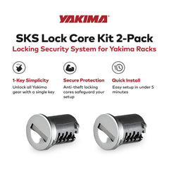 Compatibility of Yakima SKS lock cores across lockable products.