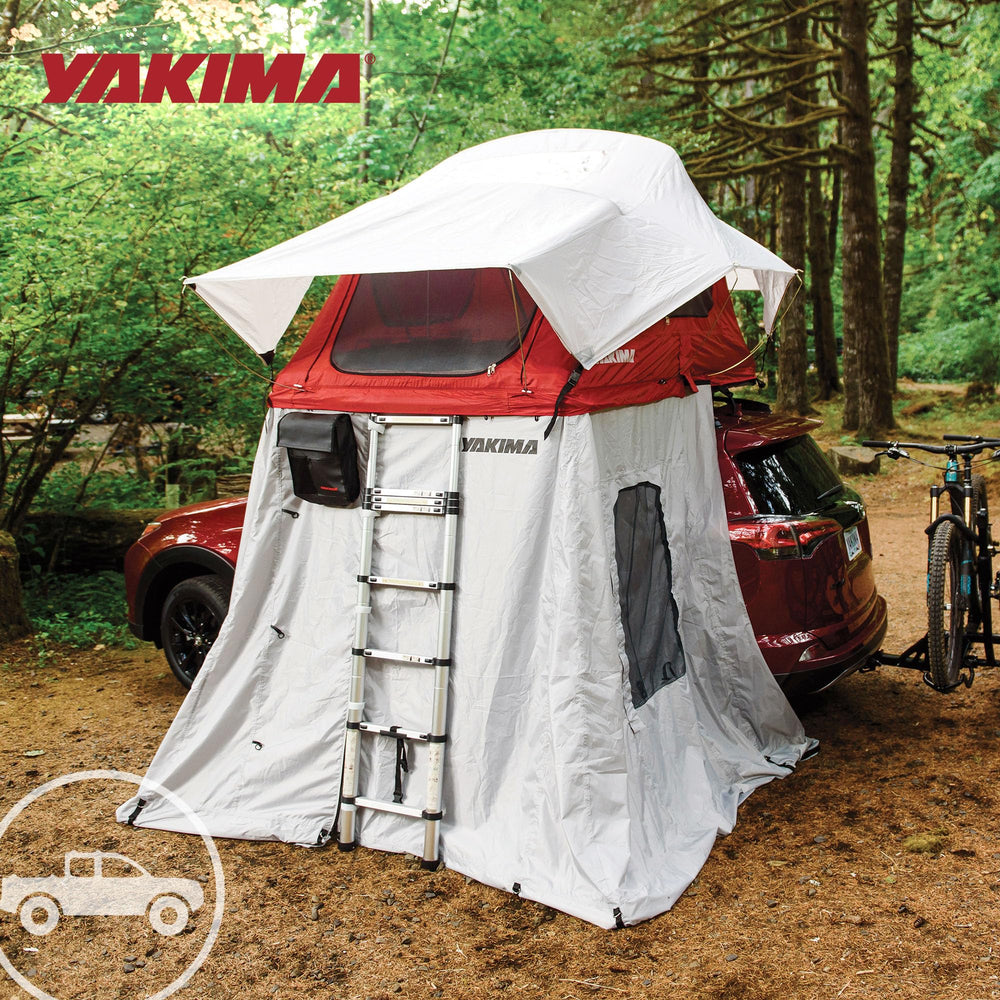 Yakima SkyRise Annex ready for dry camping with weatherproof shell