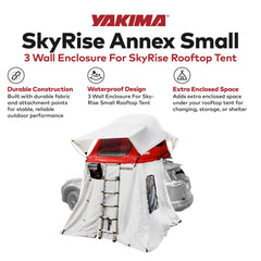Yakima SkyRise Annex waterproof fabric keeps gear dry outdoors