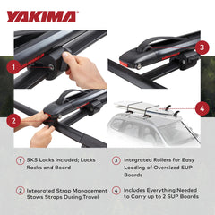 Yakima SupDawg bow and stern tie-downs simplify transport security.