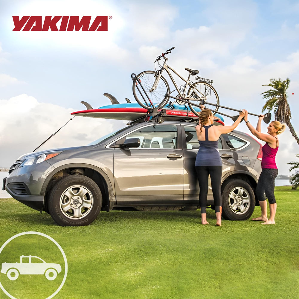 Yakima SupDawg's soft padding cradles boards to prevent dings.