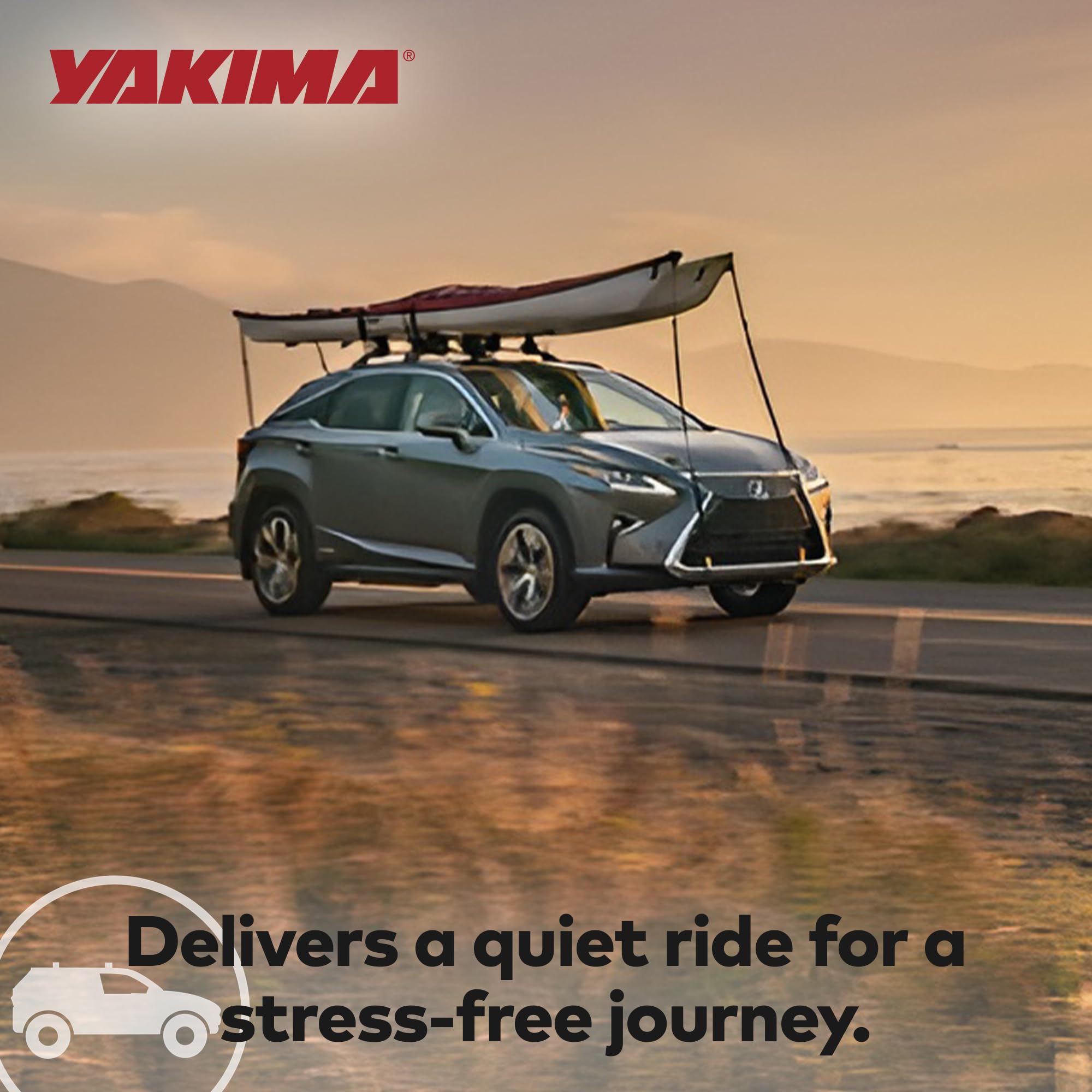 Yakima SweetRoll compatible-crossbars works with round, square, factory, and aerodynamic bars.
