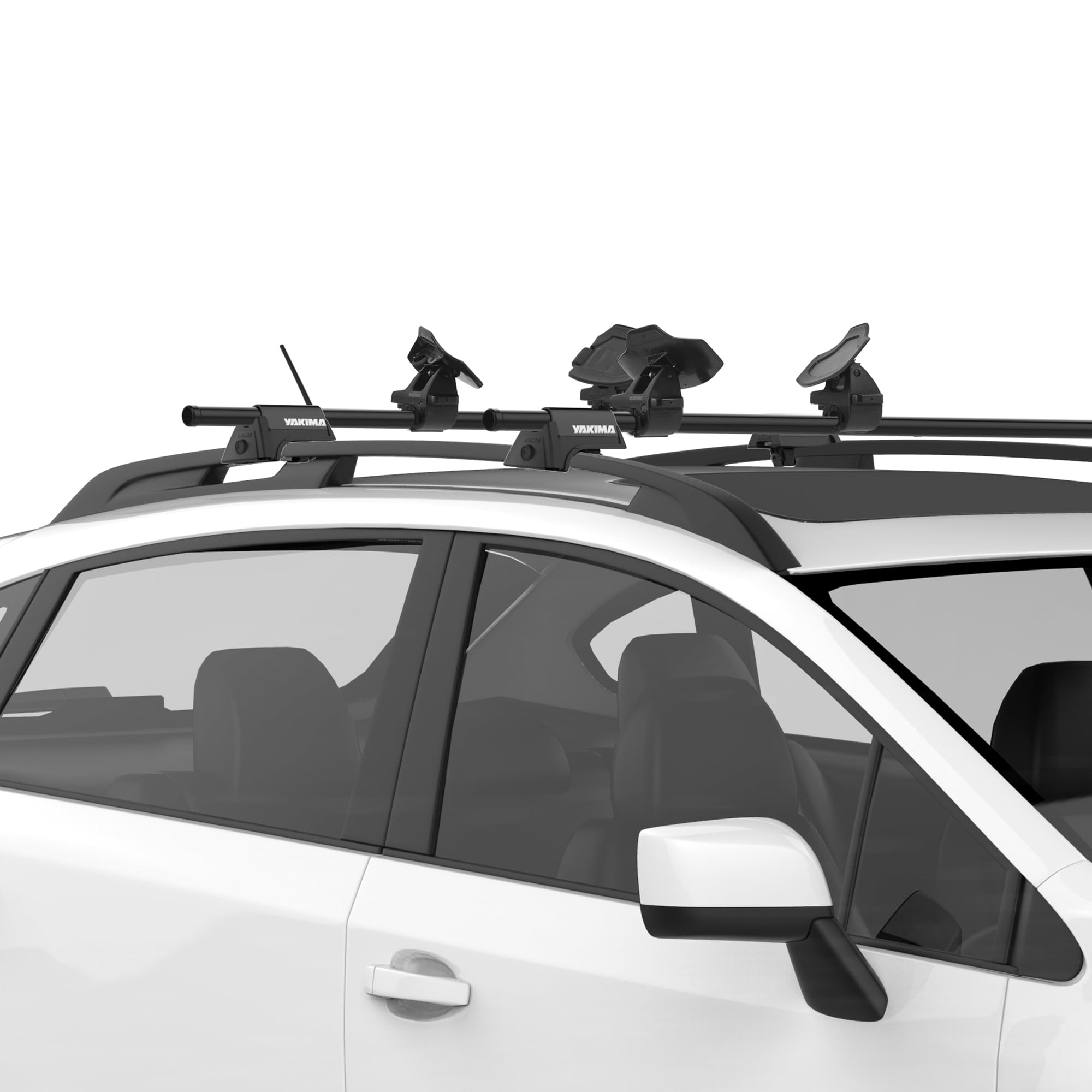 Yakima SweetRoll spring-loaded-base automatically conforms to the boat during loading.