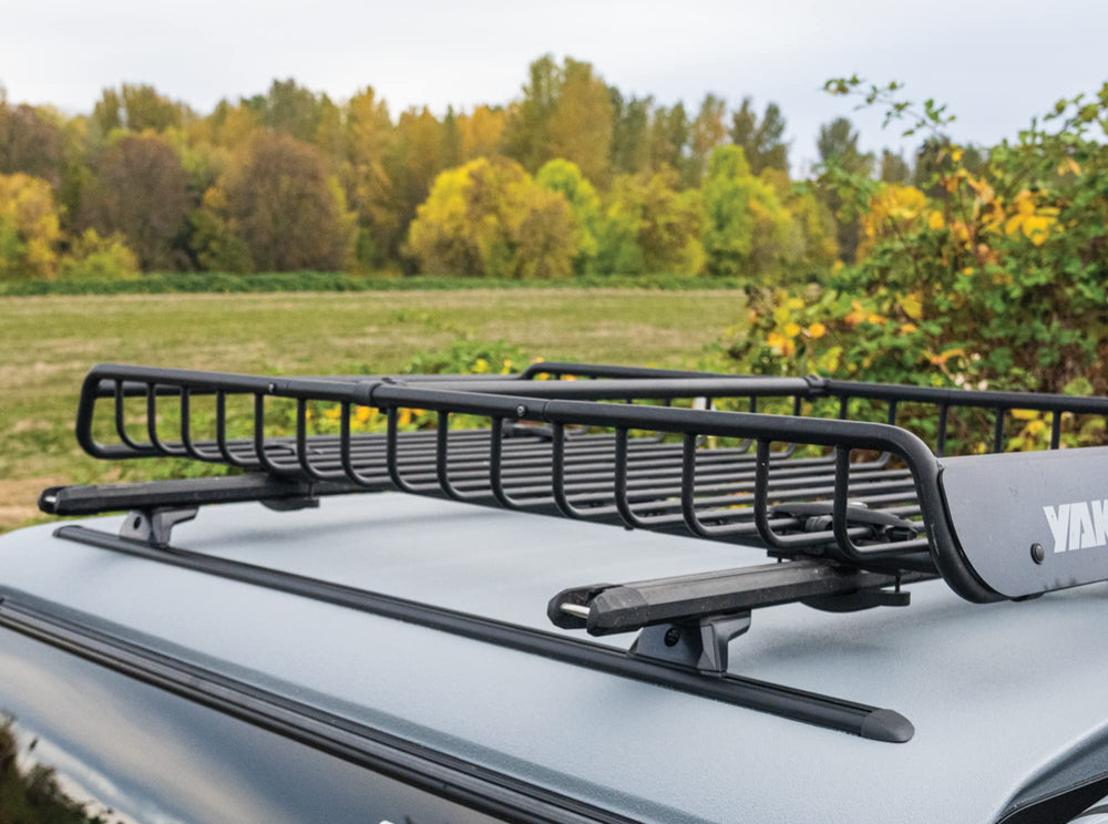 Yakima TrackTower 2-Pack off-road capacity graphic highlights rugged use.