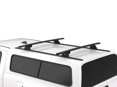 Yakima TrackTower 2-Pack on track shows sturdy crossbar integration for reliable mounting.