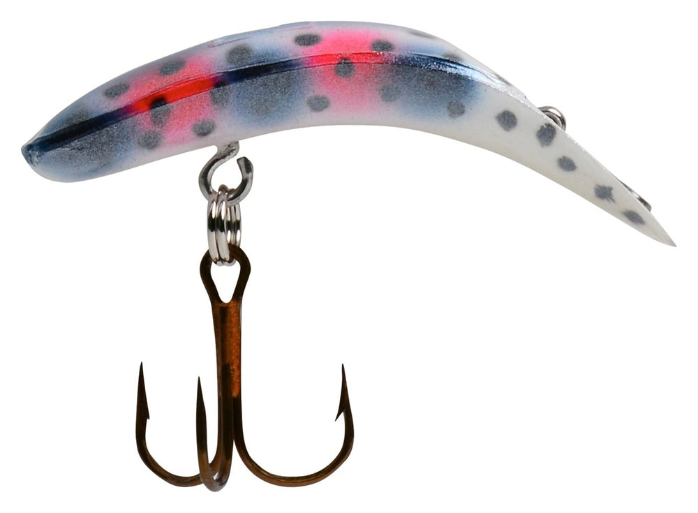Worden's Flat Fish Rainbow lure, 1.5 inch, ideal for shallow-water fishing with vivid color and compact action