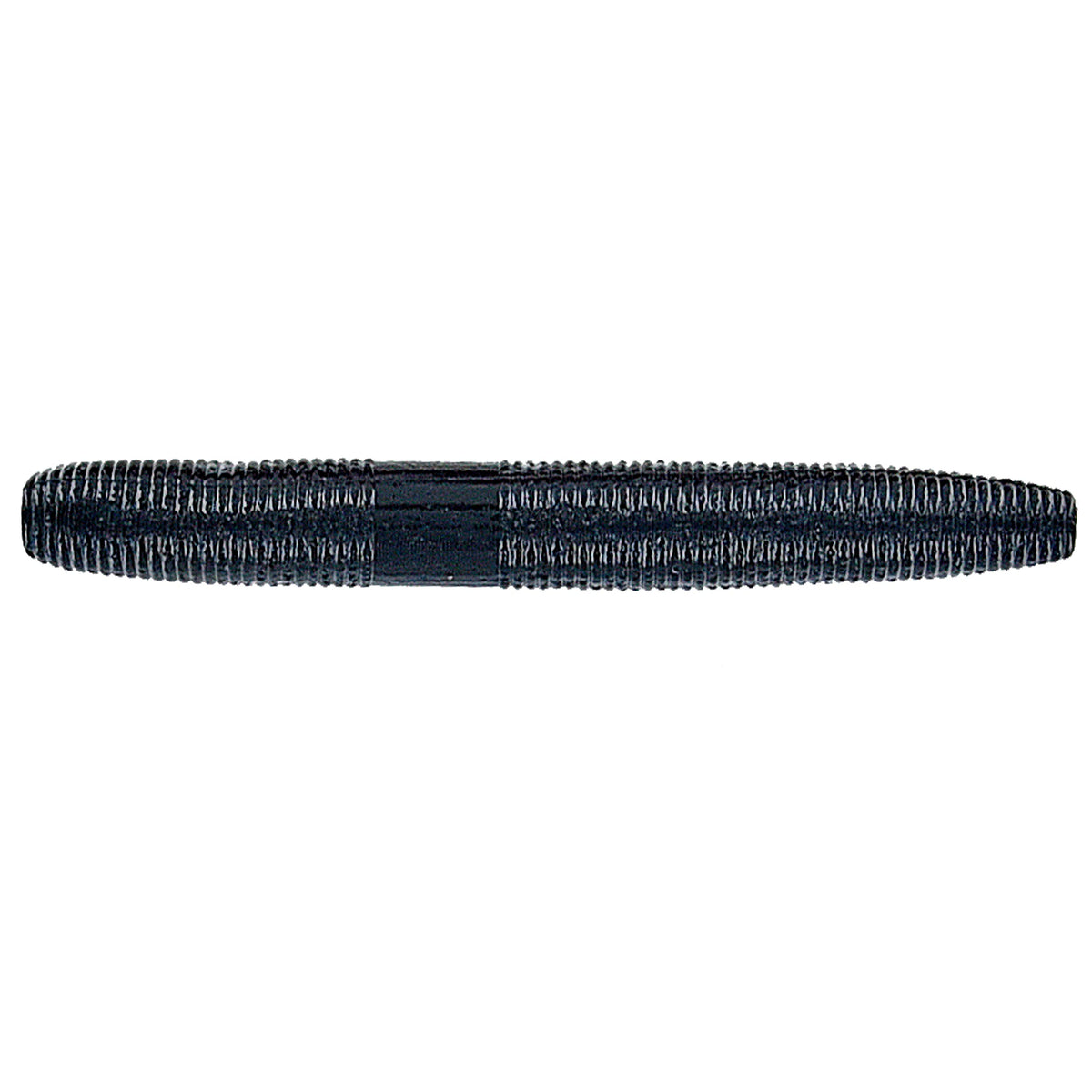 Yamamoto 3'' Fat Senko Black NF front view, a versatile soft bait for multiple rigging styles.