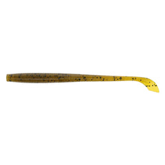 Yamamoto 5in Kut Tail Worm in Green Pumpkin Pepper ideal for finesse drop-shot setups.