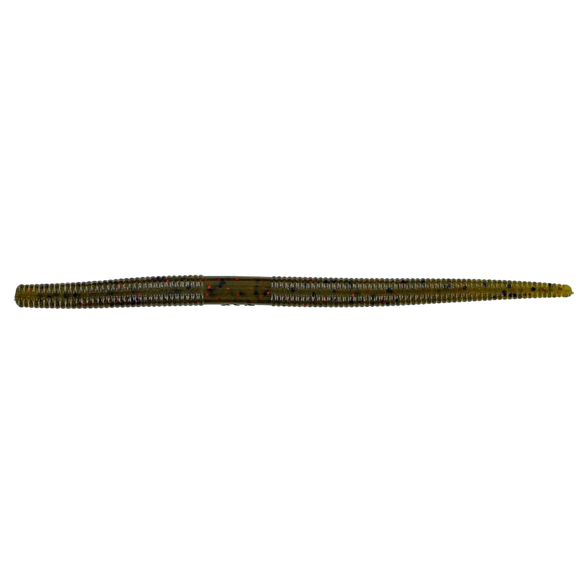 Gary Yamamoto 5-Inch Thin Senko Green Pumpkin Red for finesse fishing and versatile rigs.