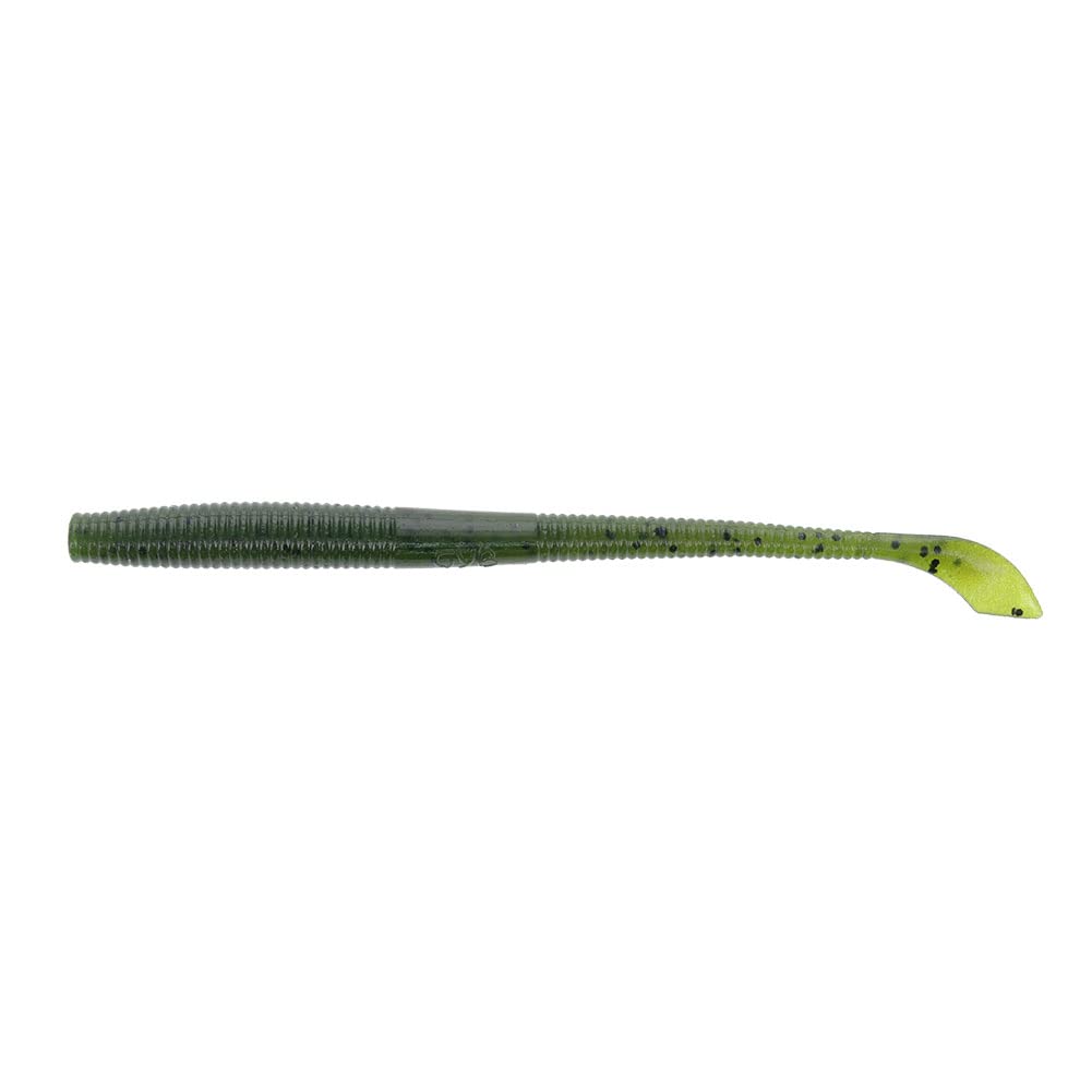 Yamamoto 5-Inch Kut Tail Worm in Watermelon Pepper delivers finesse action for drop-shot bass