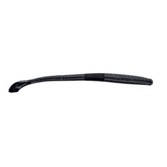 Yamamoto 7.75-inch Kut Tail Worm, Black Blue Flake, ideal for finesse rigs like drop-shot and neko.
